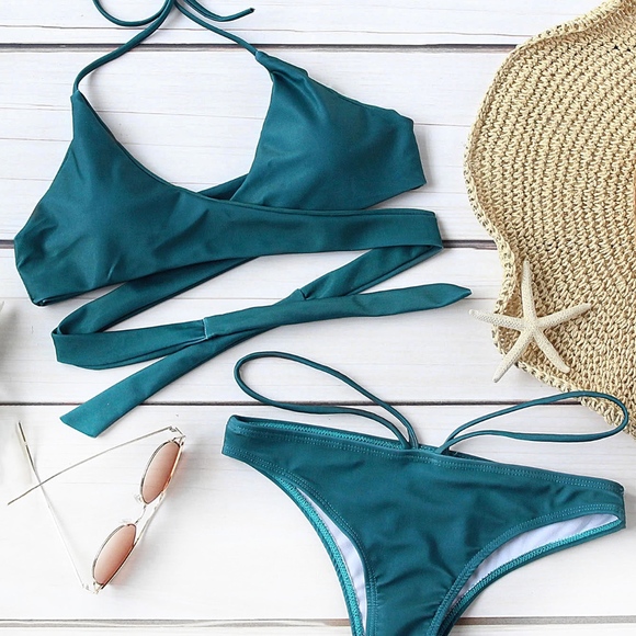 Other - Teal Wrap Around Bikini Set